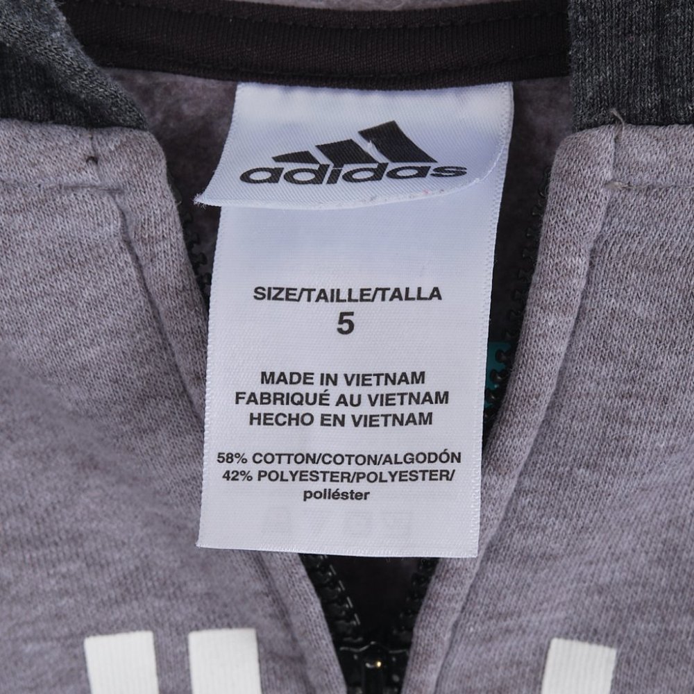 Adidas Zip Up Sweatshirt Boy's 5 - Picture 4 of 4